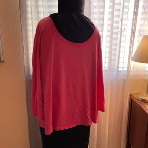 George scoop neck 3/4 sleeve top. Size XL. Pink.